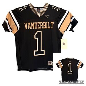 Vanderbilt Commodores Youth Kid Jersey Black Gold White Large Gameday Greats NWT